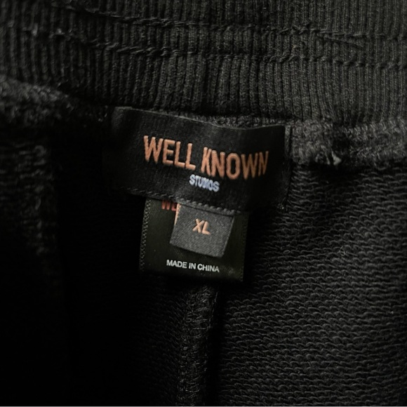 WELL KNOWN STUDIOS Mens Cargo Jogger Trackpants, Black,  XL - Picture 4 of 6